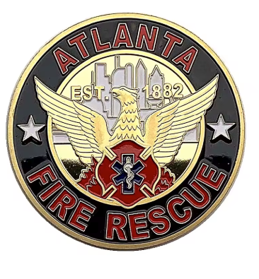 Atlanta Fire Rescue Gold Plated Coin