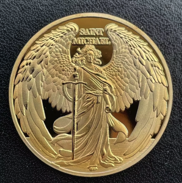 Saint Michael Gold Plated Coin