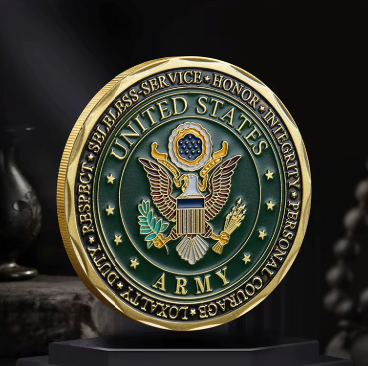 US Army Gold Plated Plated Comemmorative Coin